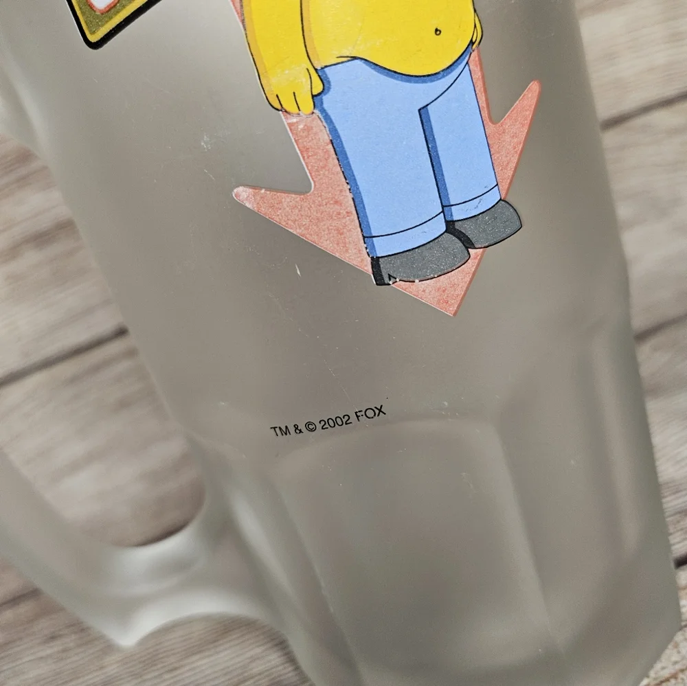 The Simpsons homer Simpson stupid gravity 14oz frosted beer mug